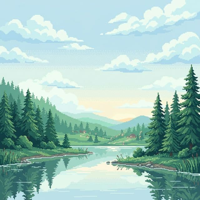Pixel Art Landscape Background